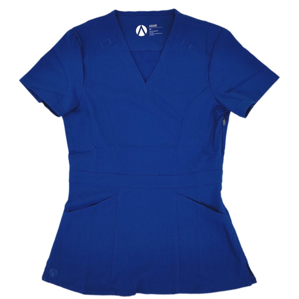 Adar Scrub Top Peplum P7004 Royal Blue